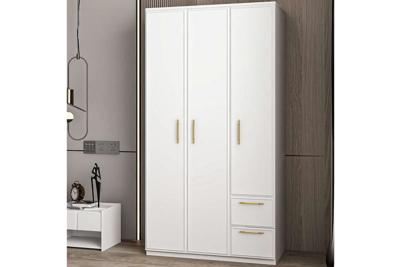 Vespera Garderob 90x171,8 cm - Vit - Förvaring - Klädförvaring - Garderob & garderobssystem