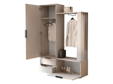 View Hallmöbel 140 cm - beige - Möbler - Hallmöbler - Möbelset för hall & entre
