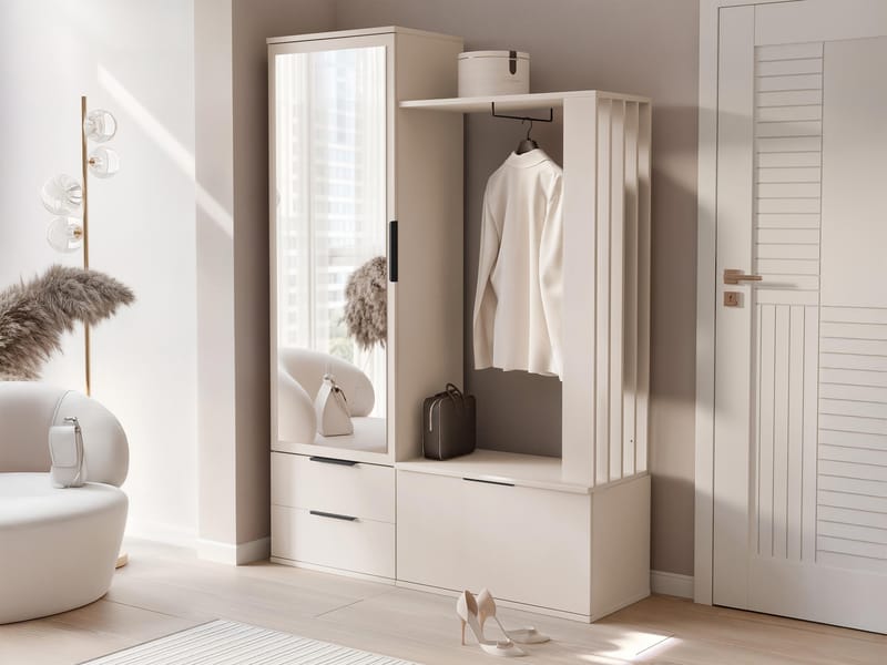 View Hallmöbel 140 cm - beige - Möbler - Hallmöbler - Möbelset för hall & entre