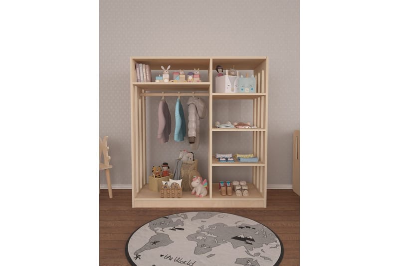 Vintor Garderob 90x100 cm - Natur - Förvaring - Klädförvaring - Garderob & garderobssystem