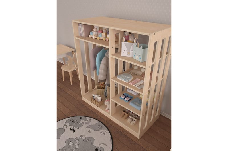 Vintor Garderob 90x100 cm - Natur - Förvaring - Klädförvaring - Garderob & garderobssystem