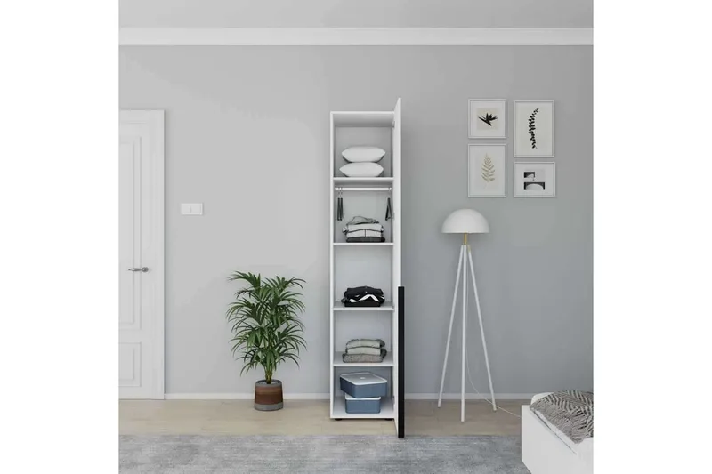 Vornic Garderob 45x210 cm - Vit - Förvaring - Klädförvaring - Garderob & garderobssystem