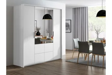 Wedena Garderob 208 cm - Vit - Förvaring - Klädförvaring - Garderob & garderobssystem