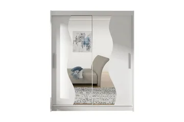 West Garderob 150x58x200 cm - Vit - Förvaring - Klädförvaring - Garderob & garderobssystem