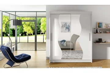 West Garderob 150x58x200 cm - Vit - Förvaring - Klädförvaring - Garderob & garderobssystem
