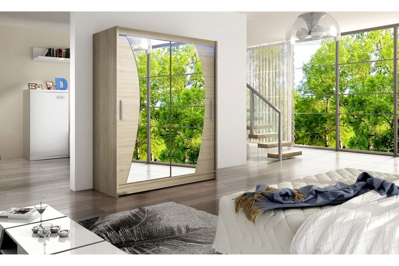 Westa Garderob 150x58x200 cm - Beige - Förvaring - Klädförvaring - Garderob & garderobssystem - Klädskåp & fristående garderob