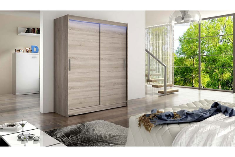 Westa Garderob 150x58x200 cm - Beige - Förvaring - Klädförvaring - Garderob & garderobssystem