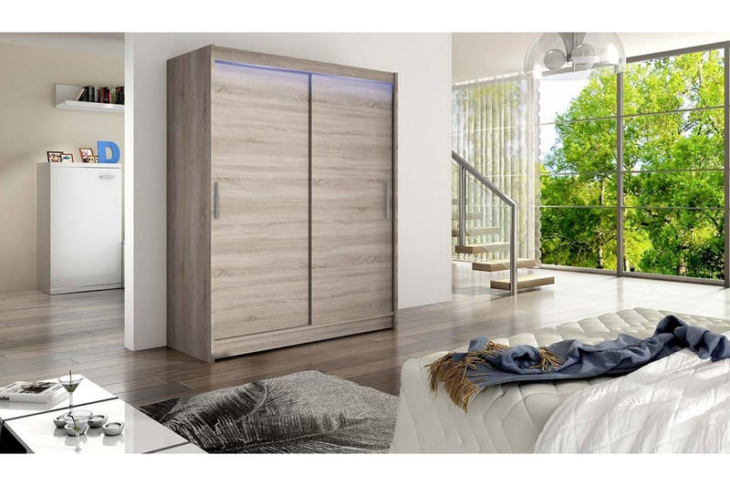 Westa Garderob 150x58x200 cm - Beige - Förvaring - Klädförvaring - Garderob & garderobssystem - Klädskåp & fristående garderob