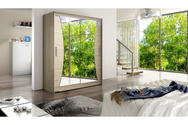 Westa Garderob 150x58x200 cm - Trä/natur - Förvaring - Klädförvaring - Garderob & garderobssystem - Klädskåp & fristående garderob