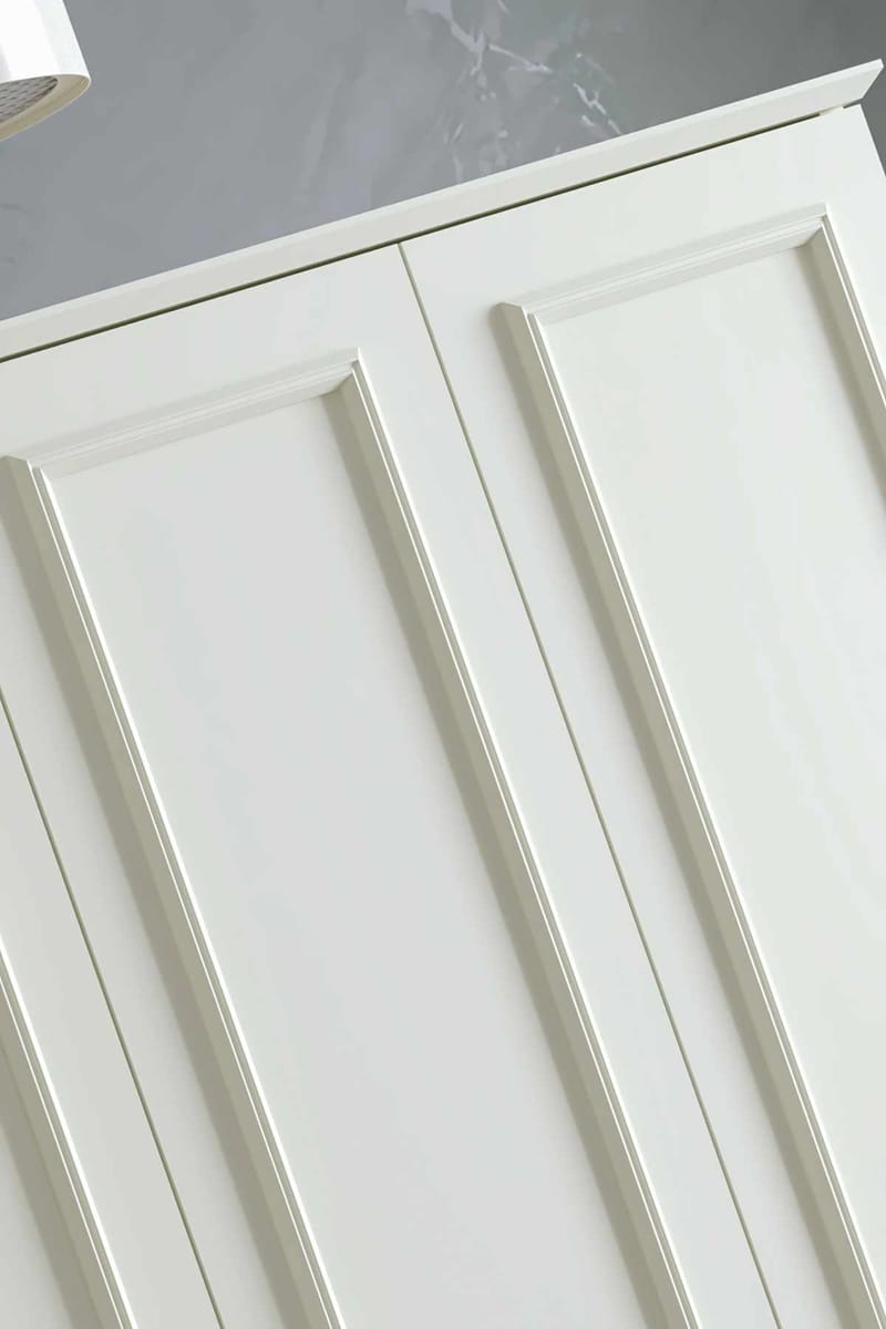 Wonthaggi Garderob 140x182 cm - Vit - Förvaring - Klädförvaring - Garderob & garderobssystem - Klädskåp & fristående garderob