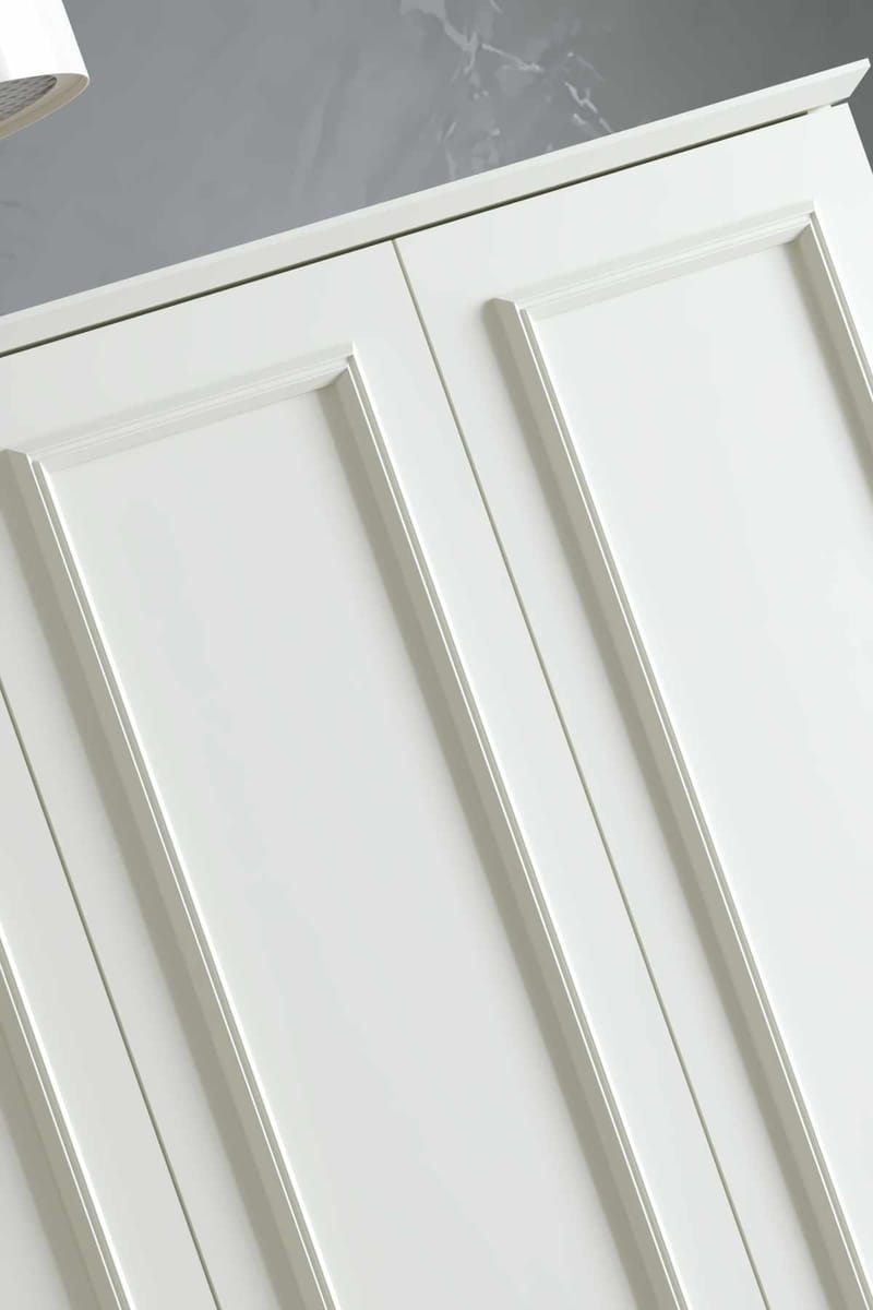 Wonthaggi Garderob 140x210 cm - Vit - Förvaring - Klädförvaring - Garderob & garderobssystem - Klädskåp & fristående garderob