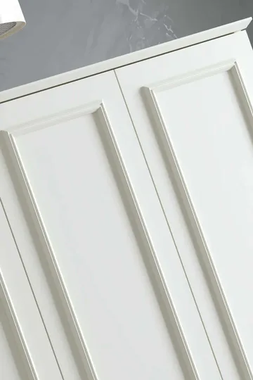 Wonthaggi Garderob 140x210 cm - Vit - Förvaring - Klädförvaring - Garderob & garderobssystem - Klädskåp & fristående garderob