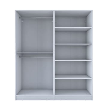 Wonthaggi Garderob 180x210x57,5 cm - Vit - Förvaring - Klädförvaring - Garderob & garderobssystem - Klädskåp & fristående garderob