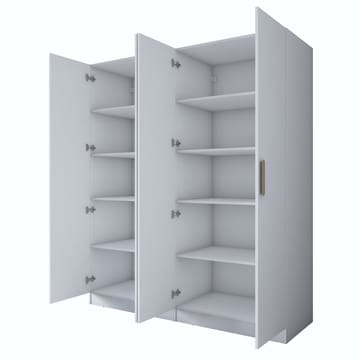 Wonthaggi Garderob 180x210x57,5 cm - Vit - Förvaring - Klädförvaring - Garderob & garderobssystem - Klädskåp & fristående garderob