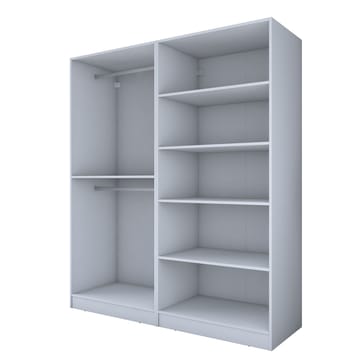 Wonthaggi Garderob 180x210x57,5 cm - Vit - Förvaring - Klädförvaring - Garderob & garderobssystem - Klädskåp & fristående garderob