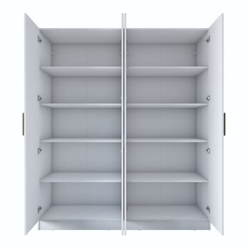 Wonthaggi Garderob 180x210x57,5 cm - Vit - Förvaring - Klädförvaring - Garderob & garderobssystem - Klädskåp & fristående garderob