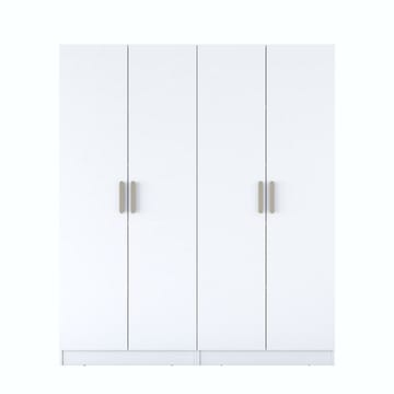 Wonthaggi Garderob 180x210x57,5 cm - Vit - Förvaring - Klädförvaring - Garderob & garderobssystem - Klädskåp & fristående garderob
