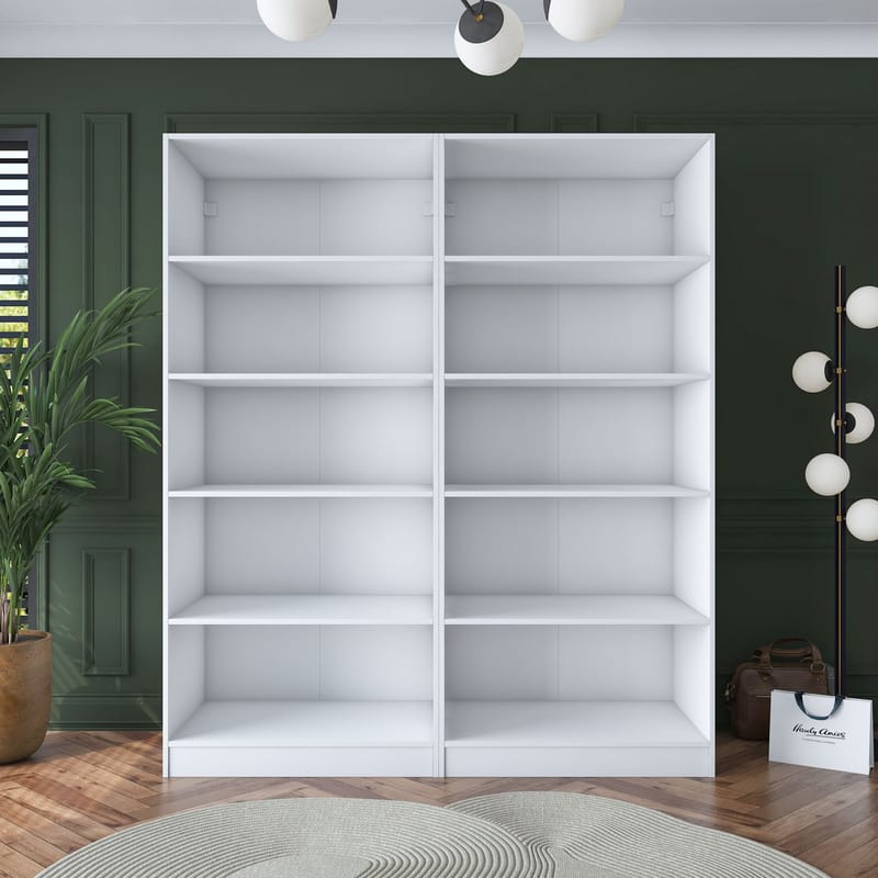 Wonthaggi Garderob 180x210x57,5 cm - Vit - Förvaring - Klädförvaring - Garderob & garderobssystem - Klädskåp & fristående garderob