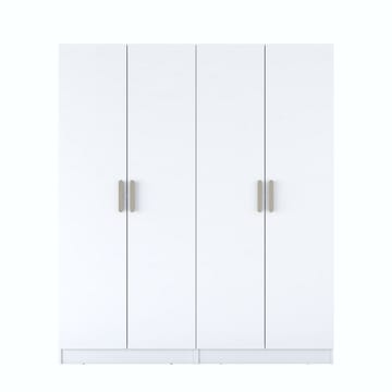 Wonthaggi Garderob 180x210x57,5 cm - Vit - Förvaring - Klädförvaring - Garderob & garderobssystem - Klädskåp & fristående garderob