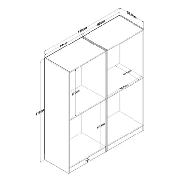 Wonthaggi Garderob 180x210x57,5 cm - Vit - Förvaring - Klädförvaring - Garderob & garderobssystem - Klädskåp & fristående garderob
