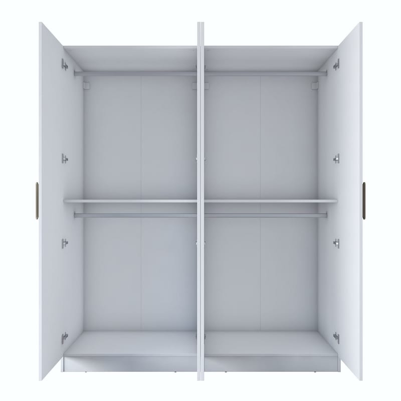 Wonthaggi Garderob 180x210x57,5 cm - Vit - Förvaring - Klädförvaring - Garderob & garderobssystem - Klädskåp & fristående garderob