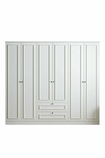 Wonthaggi Garderob 209x210 cm - Vit - Förvaring - Klädförvaring - Garderob & garderobssystem - Klädskåp & fristående garderob