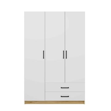 Yaman Garderob 120x181x45 cm - Valnöt och vit - Förvaring - Klädförvaring - Garderob & garderobssystem - Klädskåp & fristående garderob