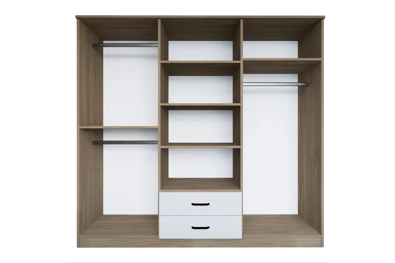 Yaman Garderob 180x190 cm - Ljusbrun - Förvaring - Klädförvaring - Garderob & garderobssystem