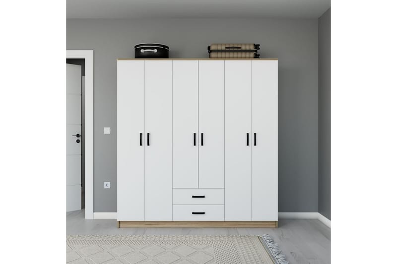 Yaman Garderobsskåp 180x190 cm, Valnöt