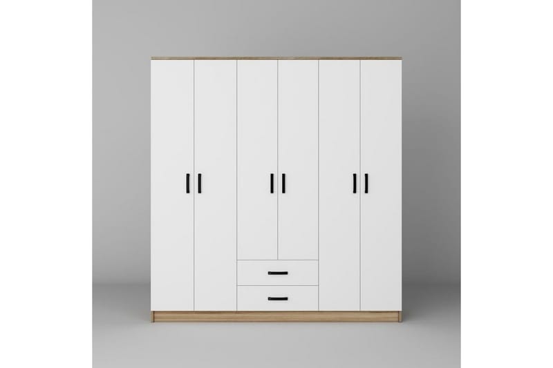 Yaman Garderobsskåp 180x190 cm - Valnöt - Förvaring - Klädförvaring - Garderob & garderobssystem - Klädskåp & fristående garderob