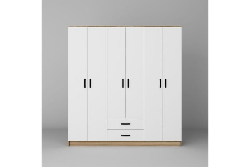 Yaman Garderobsskåp 180x190 cm - Valnöt - Förvaring - Klädförvaring - Garderob & garderobssystem - Klädskåp & fristående garderob