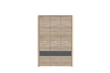Yazmene Garderob 133x194 cm - Brun - Förvaring - Klädförvaring - Garderob & garderobssystem