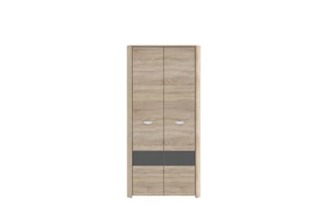 Yazmene Garderob 133x194 cm - Brun - Förvaring - Klädförvaring - Garderob & garderobssystem