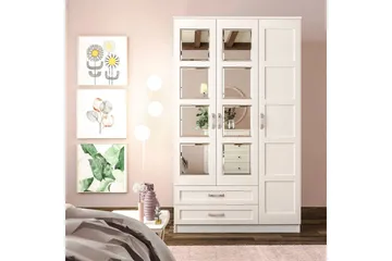 Zyricon Garderob 105x184 cm - Matt Vit - Förvaring - Klädförvaring - Garderob & garderobssystem