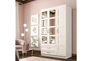 Zyricon Garderob 105x184 cm - Matt Vit - Förvaring - Klädförvaring - Garderob & garderobssystem
