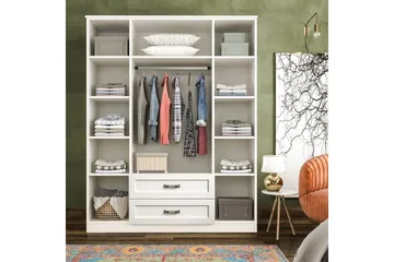 Zyricon Garderob 140x180 cm - Matt Vit - Förvaring - Klädförvaring - Garderob & garderobssystem