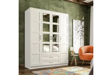 Zyricon Garderob 140x180 cm - Matt Vit - Förvaring - Klädförvaring - Garderob & garderobssystem
