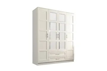 Zyricon Garderob 140x180 cm - Matt Vit - Förvaring - Klädförvaring - Garderob & garderobssystem