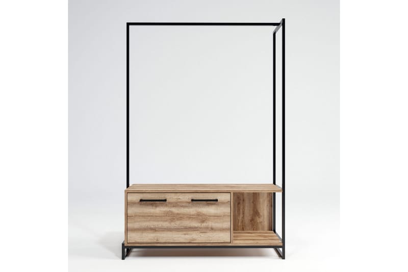 Andifli Garderob 120x180 cm - Brun - Klädställning - Vädringsställ - Klädhängare