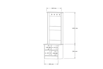 Andifli Klädhängare 64x175 cm - Blå - Förvaring - Klädförvaring - Klädhängare