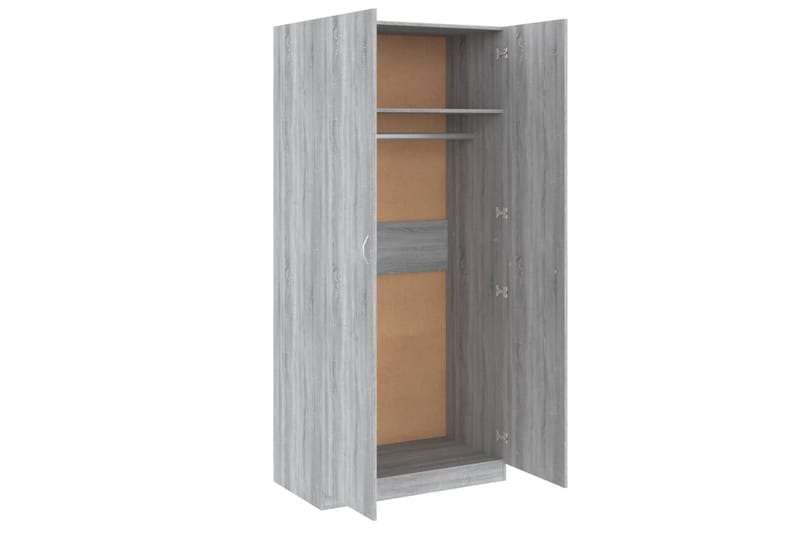 beBasic Klädhängare grå sonoma 90x52x200 cm konstruerat trä - Grey - Förvaring - Klädförvaring - Klädhängare