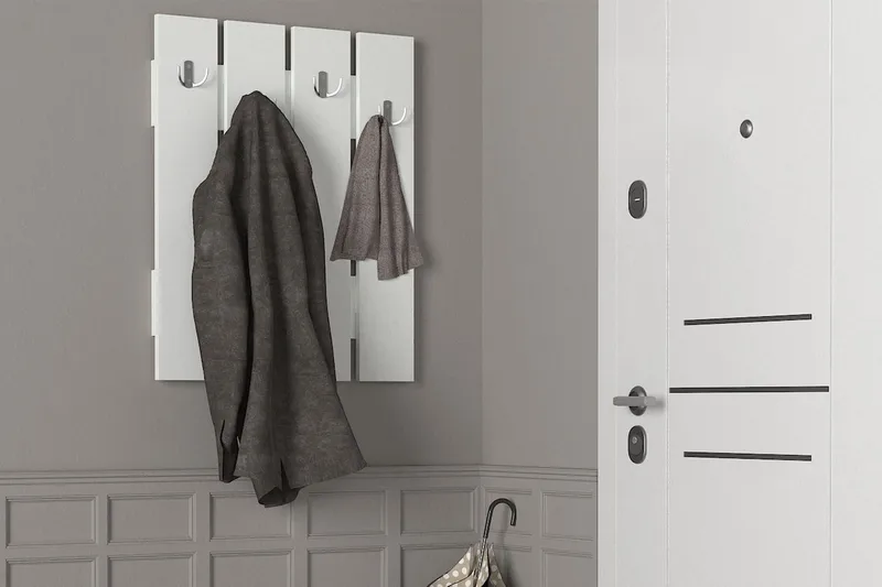 Furny Home Klädeshängare till Hall - Vit - Förvaring - Klädförvaring - Klädhängare