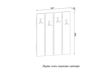 Furny Home Klädeshängare till Hall - Vit - Förvaring - Klädförvaring - Klädhängare