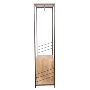 Hallhylla Dimitra 100x40x160 cm - ljust rustikt trä/svart - Förvaring - Klädförvaring - Klädhängare - Klädställning