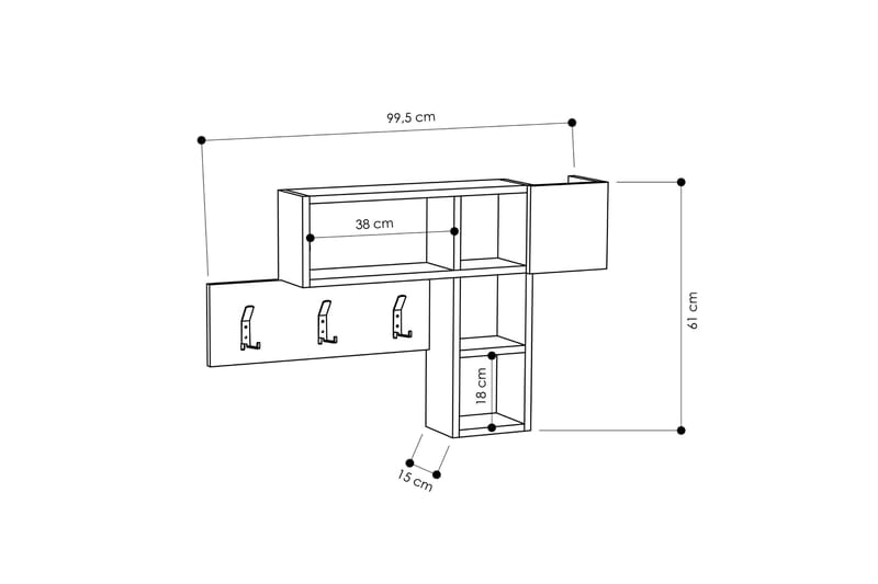 Homitis Klädhängare - Grå/Brun - Förvaring - Klädförvaring - Klädhängare
