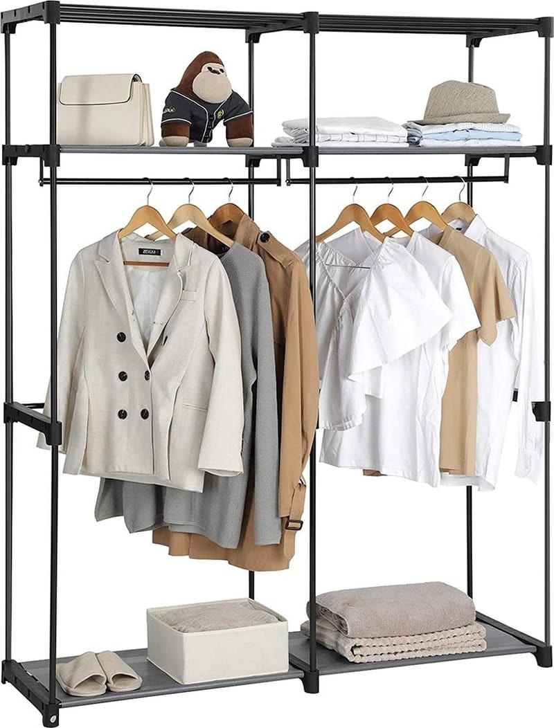 Joshua garderob 140 x 174 cm - Grå, Grå