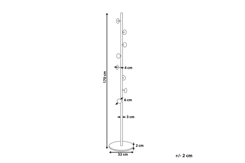 Klädhängare Notus Guld/vit - Guld/vit - Förvaring - Klädförvaring - Klädhängare - Klädställning