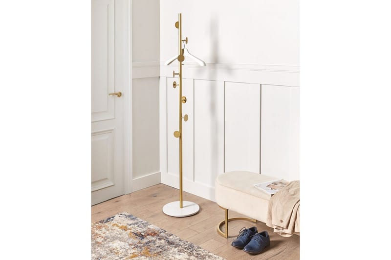 Klädhängare Notus Guld/vit - Guld/vit - Förvaring - Klädförvaring - Klädhängare - Klädställning