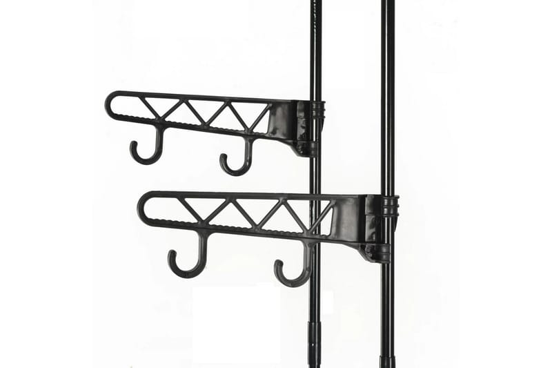 Klädhängare stål och non-woven tyg 55x28,5x175 cm svart - Svart - Klädhängare vägg - Klädhängare - Kroklist & Klädkrokar