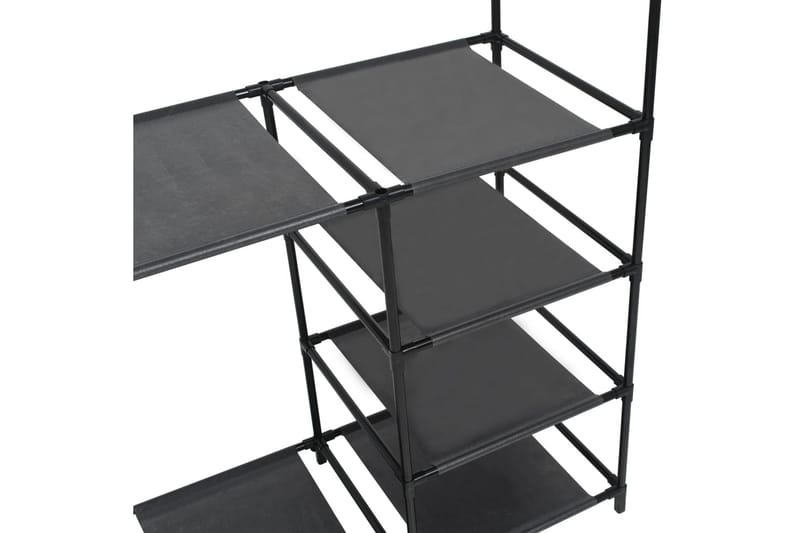 Klädhängare stål och non-woven tyg 87x44x158 cm svart - Svart - Förvaring - Klädförvaring - Klädhängare - Klädhängare vägg